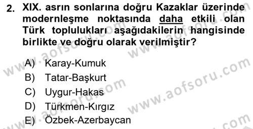 Çağdaş Türk Edebiyatları 1 Dersi 2020 - 2021 Yılı Yaz Okulu Sınav Soruları 2. Soru