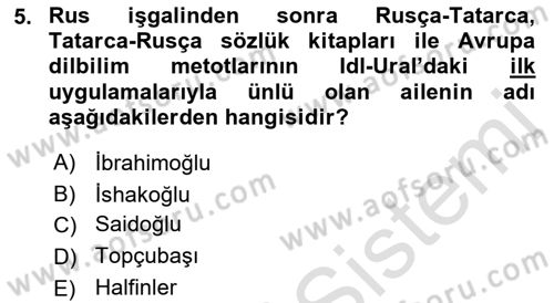 Çağdaş Türk Edebiyatları 1 Dersi 2021 - 2022 Yılı (Final) Dönem Sonu Sınav Soruları 5. Soru