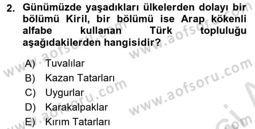 Çağdaş Türk Edebiyatları 1 Dersi 2025 - 2026 Yılı (Final) Dönem Sonu Sınav Soruları 2. Soru