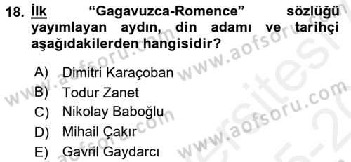 Çağdaş Türk Edebiyatları 2 Dersi 2015 - 2016 Yılı Tek Ders Sınav Soruları 18. Soru