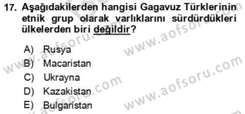 Çağdaş Türk Edebiyatları 2 Dersi 2021 - 2022 Yılı (Final) Dönem Sonu Sınav Soruları 17. Soru