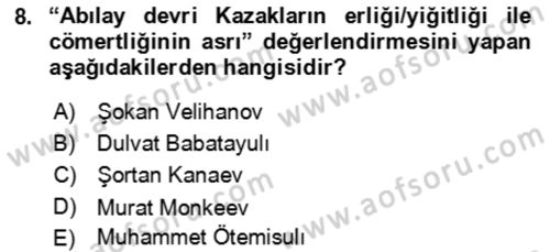 Çağdaş Türk Edebiyatları 2 Dersi 2021 - 2022 Yılı (Final) Dönem Sonu Sınav Soruları 8. Soru