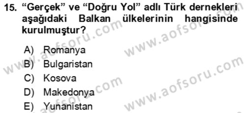 Çağdaş Türk Edebiyatları 2 Dersi 2023 - 2024 Yılı (Final) Dönem Sonu Sınav Soruları 15. Soru
