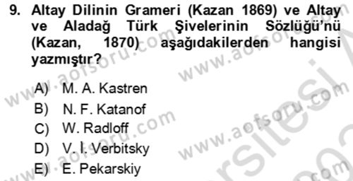 Çağdaş Türk Edebiyatları 2 Dersi 2023 - 2024 Yılı (Final) Dönem Sonu Sınav Soruları 9. Soru