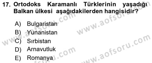 Çağdaş Türk Edebiyatları 2 Dersi 2024 - 2025 Yılı Yaz Okulu Sınav Soruları 17. Soru