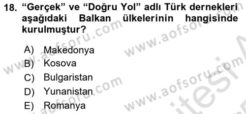Çağdaş Türk Edebiyatları 2 Dersi Yaz Okulu Sınavı Deneme Sınav Soruları 18. Soru
