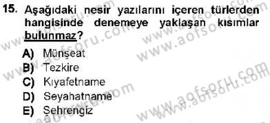 Cumhuriyet Dönemi Türk Nesri Dersi Ara Sınavı Deneme Sınav Soruları 15. Soru