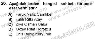 Cumhuriyet Dönemi Türk Nesri Dersi Ara Sınavı Deneme Sınav Soruları 20. Soru
