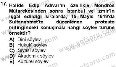 Cumhuriyet Dönemi Türk Nesri Dersi 2012 - 2013 Yılı (Final) Dönem Sonu Sınav Soruları 17. Soru