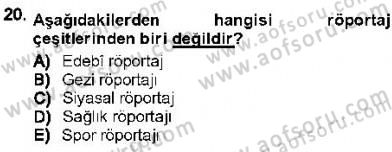 Cumhuriyet Dönemi Türk Nesri Dersi 2012 - 2013 Yılı (Final) Dönem Sonu Sınav Soruları 20. Soru