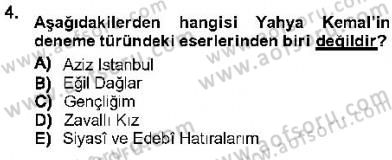 Cumhuriyet Dönemi Türk Nesri Dersi 2012 - 2013 Yılı (Final) Dönem Sonu Sınav Soruları 4. Soru