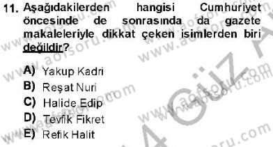 Cumhuriyet Dönemi Türk Nesri Dersi Ara Sınavı Deneme Sınav Soruları 11. Soru
