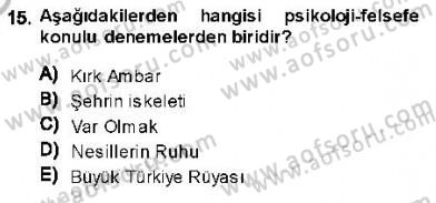 Cumhuriyet Dönemi Türk Nesri Dersi Ara Sınavı Deneme Sınav Soruları 15. Soru