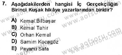 Cumhuriyet Dönemi Türk Nesri Dersi Ara Sınavı Deneme Sınav Soruları 7. Soru