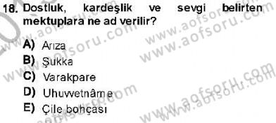 Cumhuriyet Dönemi Türk Nesri Dersi 2013 - 2014 Yılı (Final) Dönem Sonu Sınav Soruları 18. Soru