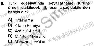 Cumhuriyet Dönemi Türk Nesri Dersi 2013 - 2014 Yılı (Final) Dönem Sonu Sınav Soruları 6. Soru