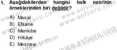 Cumhuriyet Dönemi Türk Nesri Dersi 2013 - 2014 Yılı Tek Ders Sınav Soruları 1. Soru