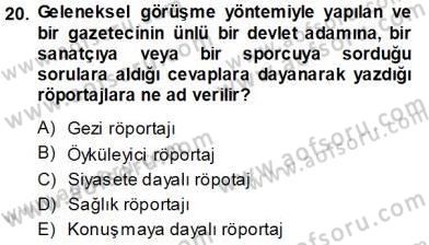Cumhuriyet Dönemi Türk Nesri Dersi 2013 - 2014 Yılı Tek Ders Sınav Soruları 20. Soru