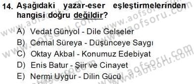 Cumhuriyet Dönemi Türk Nesri Dersi Ara Sınavı Deneme Sınav Soruları 14. Soru