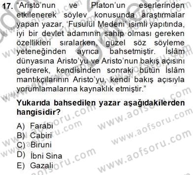 Cumhuriyet Dönemi Türk Nesri Dersi 2014 - 2015 Yılı (Final) Dönem Sonu Sınav Soruları 17. Soru
