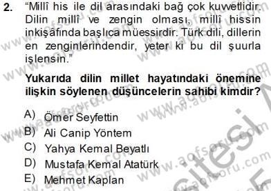 Cumhuriyet Dönemi Türk Nesri Dersi 2014 - 2015 Yılı (Final) Dönem Sonu Sınav Soruları 2. Soru