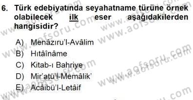 Cumhuriyet Dönemi Türk Nesri Dersi 2015 - 2016 Yılı (Final) Dönem Sonu Sınav Soruları 6. Soru
