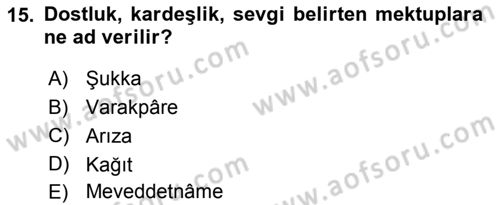 Cumhuriyet Dönemi Türk Nesri Dersi 2017 - 2018 Yılı 3 Ders Sınav Soruları 15. Soru