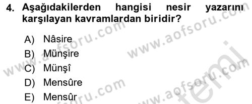 Cumhuriyet Dönemi Türk Nesri Dersi 2018 - 2019 Yılı 3 Ders Sınav Soruları 4. Soru