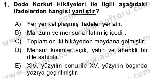 Cumhuriyet Dönemi Türk Nesri Dersi 2020 - 2021 Yılı Yaz Okulu Sınav Soruları 1. Soru
