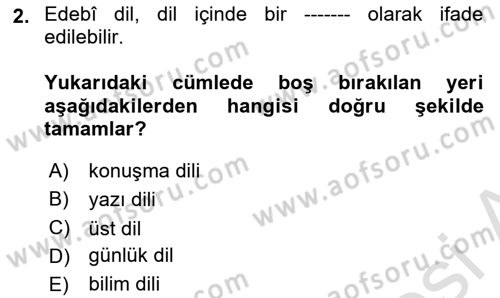 Cumhuriyet Dönemi Türk Nesri Dersi Ara Sınavı Deneme Sınav Soruları 2. Soru