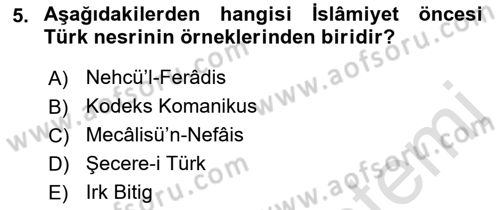 Cumhuriyet Dönemi Türk Nesri Dersi 2023 - 2024 Yılı (Vize) Ara Sınav Soruları 5. Soru