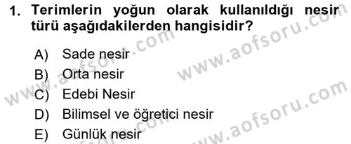 Cumhuriyet Dönemi Türk Nesri Dersi 2023 - 2024 Yılı (Final) Dönem Sonu Sınav Soruları 1. Soru