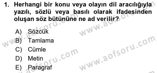 Cumhuriyet Dönemi Türk Nesri Dersi 2024 - 2025 Yılı (Final) Dönem Sonu Sınav Soruları 1. Soru