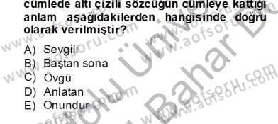 Eski Türk Edebiyatının Kaynaklarından Şair Tezkireleri Dersi 2012 - 2013 Yılı (Final) Dönem Sonu Sınav Soruları 3. Soru