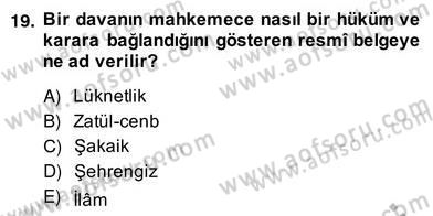 Eski Türk Edebiyatının Kaynaklarından Şair Tezkireleri Dersi 2013 - 2014 Yılı (Vize) Ara Sınav Soruları 19. Soru