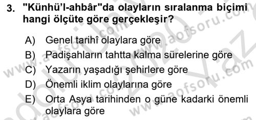 Eski Türk Edebiyatının Kaynaklarından Şair Tezkireleri Dersi 2020 - 2021 Yılı Yaz Okulu Sınav Soruları 3. Soru