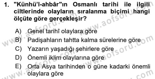 Eski Türk Edebiyatının Kaynaklarından Şair Tezkireleri Dersi 2022 - 2023 Yılı Yaz Okulu Sınav Soruları 1. Soru
