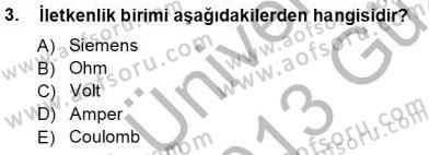 Devre Analizi Dersi 2012 - 2013 Yılı (Vize) Ara Sınav Soruları 3. Soru