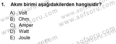 Devre Analizi Dersi 2012 - 2013 Yılı (Final) Dönem Sonu Sınav Soruları 1. Soru