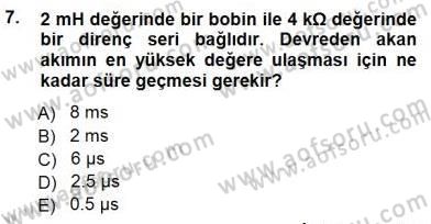Devre Analizi Dersi 2012 - 2013 Yılı (Final) Dönem Sonu Sınav Soruları 7. Soru