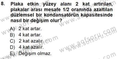 Devre Analizi Dersi 2012 - 2013 Yılı (Final) Dönem Sonu Sınav Soruları 8. Soru