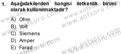 Devre Analizi Dersi 2013 - 2014 Yılı (Vize) Ara Sınav Soruları 1. Soru