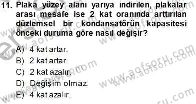 Devre Analizi Dersi 2013 - 2014 Yılı Tek Ders Sınav Soruları 11. Soru
