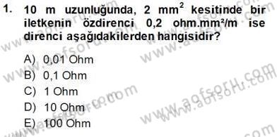 Devre Analizi Dersi 2014 - 2015 Yılı (Vize) Ara Sınav Soruları 1. Soru