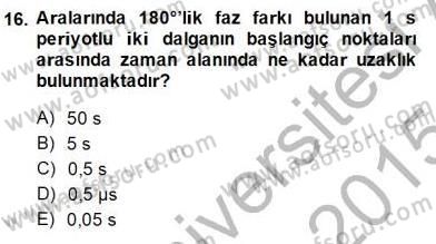 Devre Analizi Dersi 2014 - 2015 Yılı (Final) Dönem Sonu Sınav Soruları 16. Soru