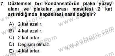 Devre Analizi Dersi 2015 - 2016 Yılı (Final) Dönem Sonu Sınav Soruları 7. Soru