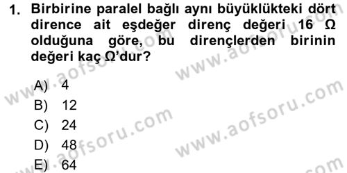 Devre Analizi Dersi 2016 - 2017 Yılı 3 Ders Sınav Soruları 1. Soru