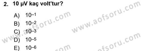 Devre Analizi Dersi 2017 - 2018 Yılı (Vize) Ara Sınav Soruları 2. Soru