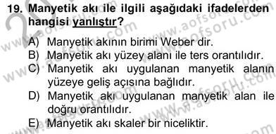 Enerji Yönetimi ve Politikaları Dersi 2012 - 2013 Yılı (Vize) Ara Sınav Soruları 19. Soru