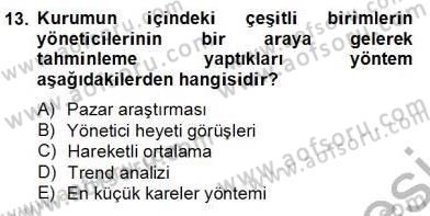 Enerji Yönetimi ve Politikaları Dersi 2012 - 2013 Yılı (Final) Dönem Sonu Sınav Soruları 13. Soru